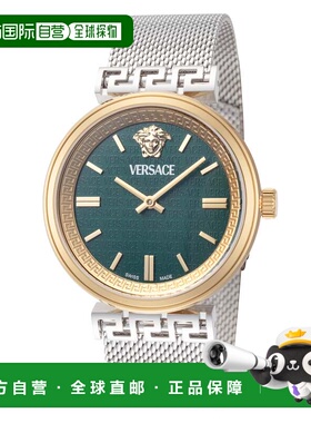 自营Versace女式Mythos 36毫米石英手表-银色 美国奥莱直发