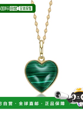 自营geneviveSterling Silver 14K Gold Plated with Emerald Gre
