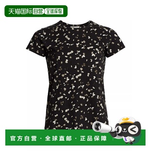 自营 rag & bone碎骨女式全玫瑰色T恤，黑色多色-黑色多色 美国奥