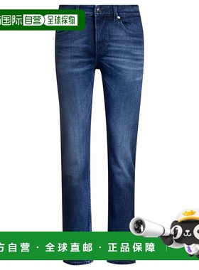 自营 boss深蓝色弹力 Delaware 修身牛仔裤 - 深蓝色 美国奥莱直