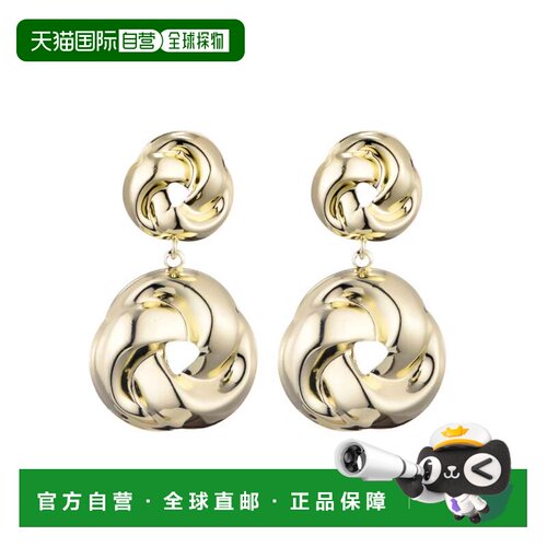 自营adorniaGold Plated Double Knot Drop Earrings - gold 美国