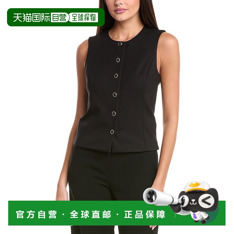 自营 rag & bone破布和骨头Irina纽扣背心-黑色 美国奥莱直发