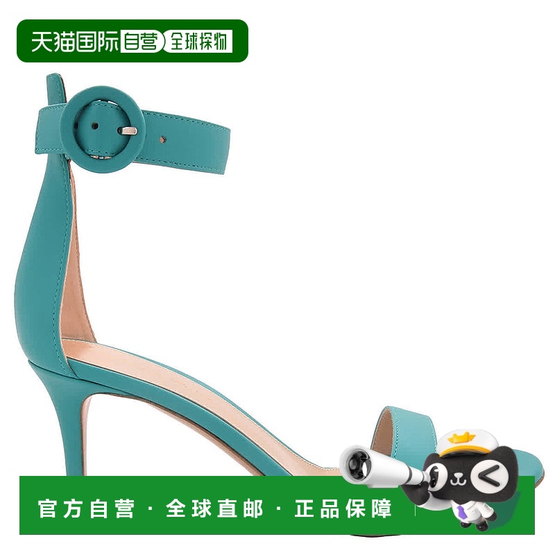 自营 Gianvito Rossi Portofino 70 纳帕凉鞋 - 蓝色 美国奥莱直