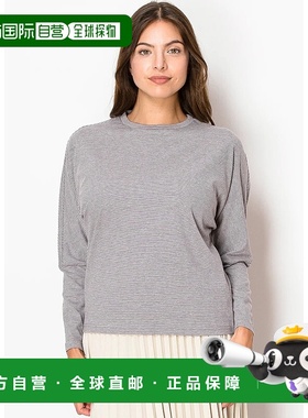 自营 yal new york灰色条纹休闲 T 恤 - 灰色 美国奥莱直发上衣