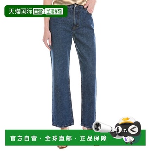 Kirk脚踝高腰直筒牛仔裤 自营 Jane denim框架牛仔Le 蓝色 frame