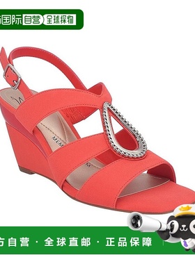 【美国直邮】impo 女士 凉鞋进口舒适坡跟银色搭扣