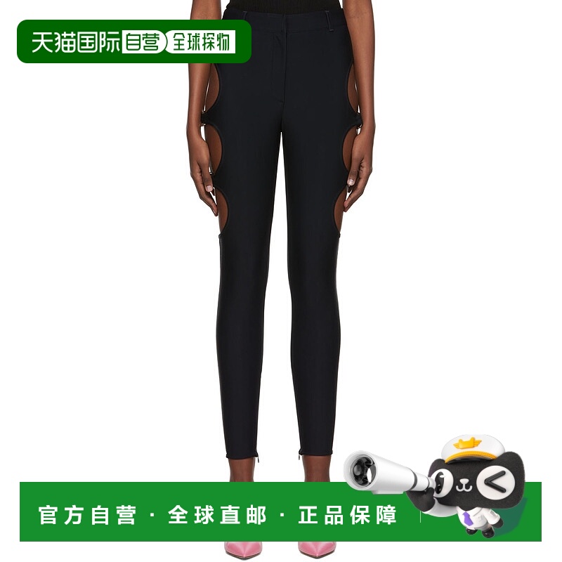 1h可退 香港直邮潮奢 Burberry 巴宝莉 女士 黑色尼龙紧身裤 8054