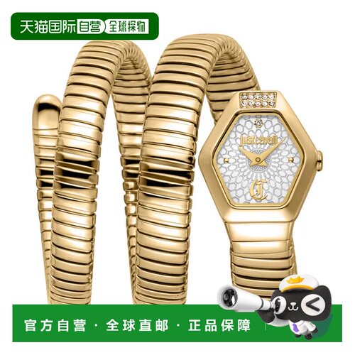 自营Just Cavalli Women's Snake 22.5mm Quartz Watch - gold 美