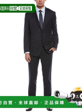 自营Canali 2pc Wool Suit - blue 美国奥莱直发