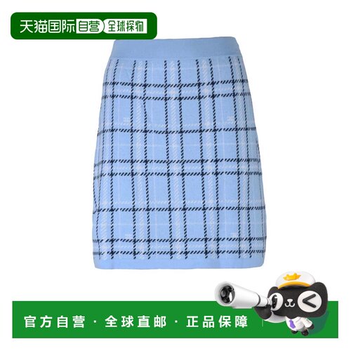 自营elisabetta franchiMini Knit Skirt - Celeste - blue 美国