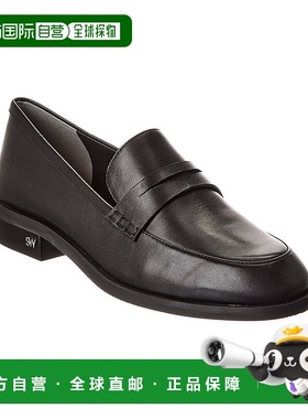 自营 Stuart Weitzman Emi皮革乐福鞋-黑色 女鞋皮鞋美国直发奥莱