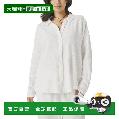自营Splendid Ava Gauze Button Down - white 美国奥莱直发