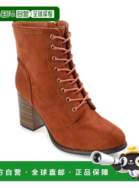 自营Journee Collection Baylor Boot Women Brown Faux Suede La