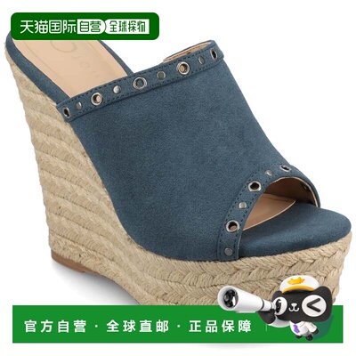 自营journee collectionJournee女式Yari Espadrile楔形凉鞋-海军