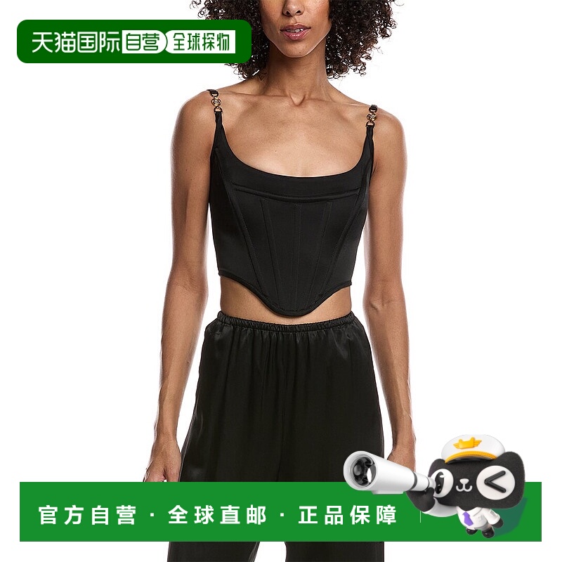 自营Versace Corset Top - black 美国奥莱直发范思哲上衣背心
