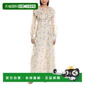 Baker 褶边长连衣裙 黄色 Ted 美国奥莱 直发