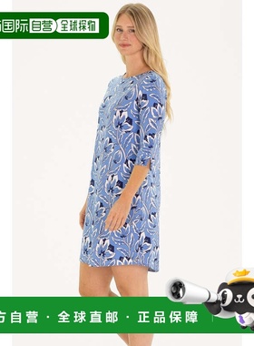 自营duffield lane蓝色花朵中的Alicia连衣裙-浅蓝色 美国奥莱直