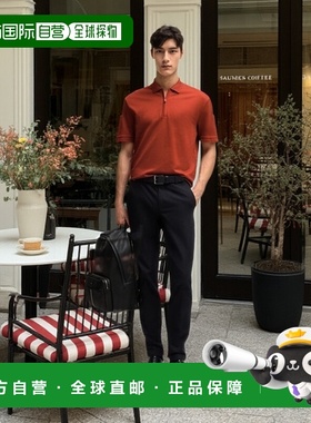 自营 boss泡泡纱结构 Polo 衫 - 深橙色 美国奥莱直发