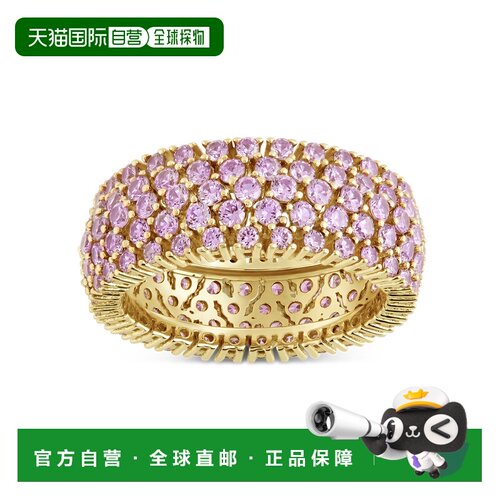 自营sterling forever925银浅粉色立方氧化锆 Yvonne 戒指 - 金色