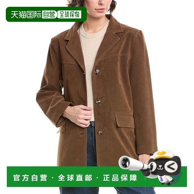 自营Pascale La Mode Faux Suede Jacket - brown 美国奥莱直发
