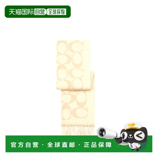 自营 Coach蔻驰/秋冬羊绒/毛围巾老花印花保暖舒适经典百搭