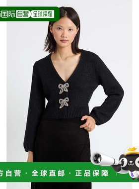 自营chinti & parkerBlack Laura Whitmore Embellished Bow Card