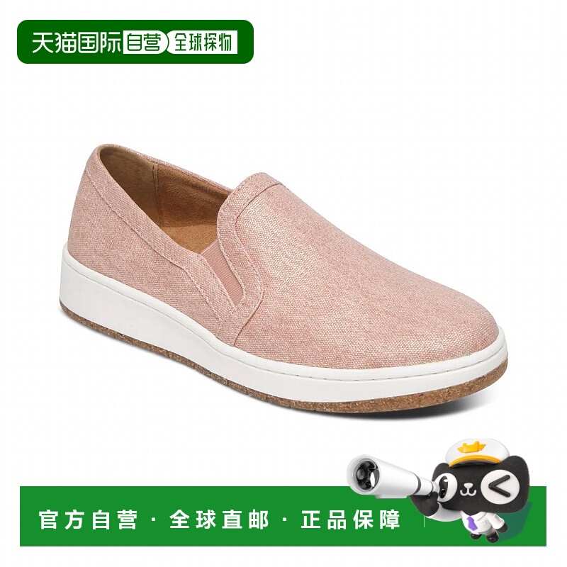 自营aetrex女式Cameron Slip-On运动鞋,腮红 美国奥莱直发