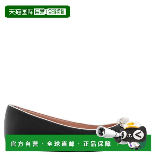 自营Bally Sofye皮革芭蕾鞋，品牌尺寸35.5 (美国尺寸5) -黑色 美