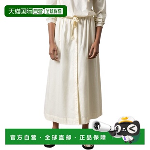 自营 Lilla P府绸纽扣前裙-粉红色 美国奥莱直发半身裙长裙a字裙