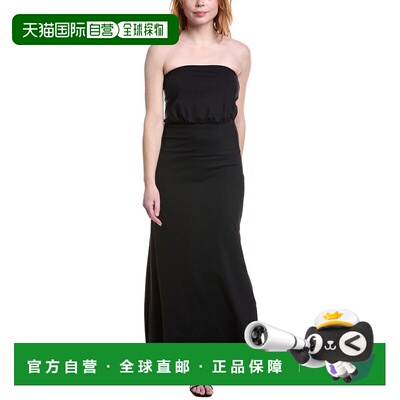自营susana monaco Blouson Tube Maxi Dress - black 美国奥莱直