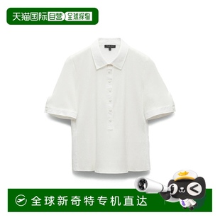 Bone 美 Rag 白色 自营 衫 女士罗纹混合材质短袖 Polo