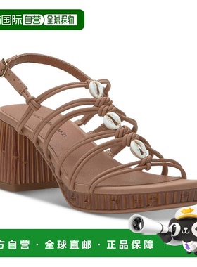 自营Lucky Brand Bassie Sandals Women's Tan Brown Strappy Blo