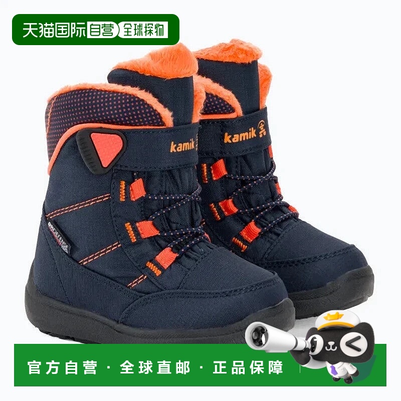 自营Kamik Stance NF9297-NFL Kids  Navy Flame Waterproof Wint