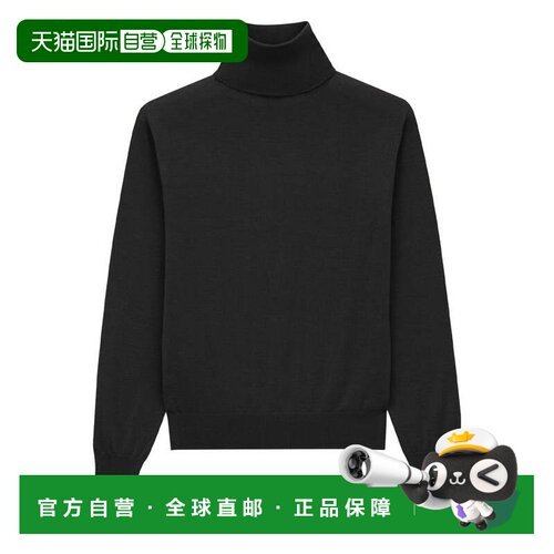 自营Saint Laurent Minimalist Fine-Knit Turtleneck - black 美