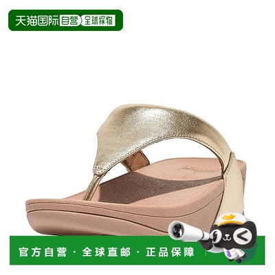1h可退 香港直邮潮奢 Fitflop 女士 Lulu 皮质人字拖鞋 metal金属