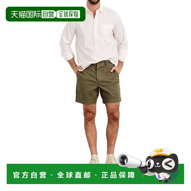 自营alex millFlat Front Chino Shorts In Olive - olive 美国奥
