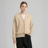 毛衣 香港直邮DIESEL 女 V领宽松长袖 休闲舒适针织开衫 OVAL D系列