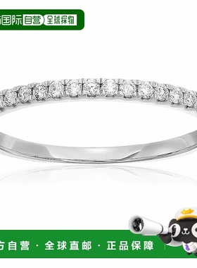 自营 vir jewels1/5 cttw 钻石婚戒爪镶 14K 金爪镶圆形 - 白色