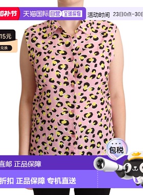 自营Love Moschino Leopard Print Sleeveless Colla Polo Women'
