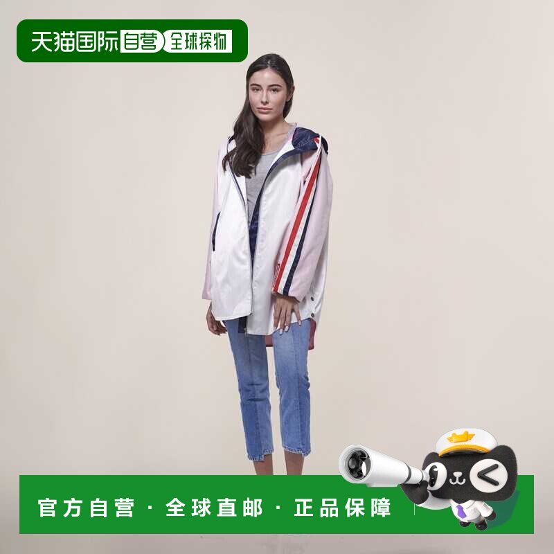 自营members only秋款女士长款缎面斜纹夹克 白色 美国奥莱直发