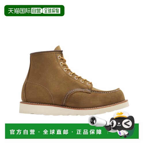 自营red wing经典麂皮Moc靴子-棕色 美国奥莱直发