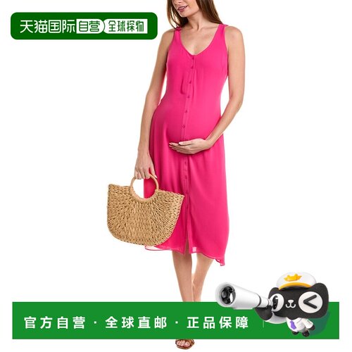 自营HATCH孕妇装贾登连衣裙-紫红色 美国奥莱直发
