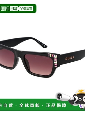 自营Guess Plastic Women's Sunglasses - black 美国奥莱直发