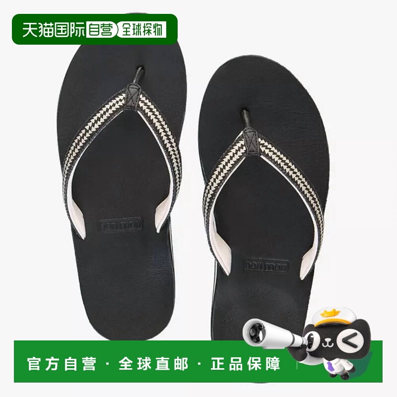 自营 hari mari黑色女式普埃布拉人字拖凉鞋 美国奥莱直发