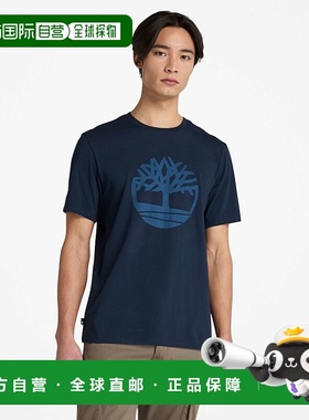 自营 timberland男式Northwood US Tree Logo短袖T恤-深蓝色 美国