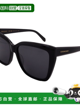 自营 ferragamo法拉革太阳镜SF1102S-001-58-16-140非极化-黑色