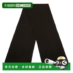 自营 Bally 男士黑色针织羊毛围巾 6240321 时尚高级感 正品 美国