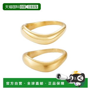 自营adorniaTarnish Resistant 18k Gold Plated Nesting Curved