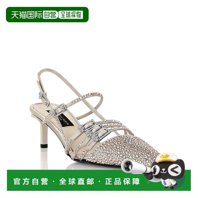 自营philipp pleinMulti-Strap Mid-Heel Slingbacks 5 Mix Stras