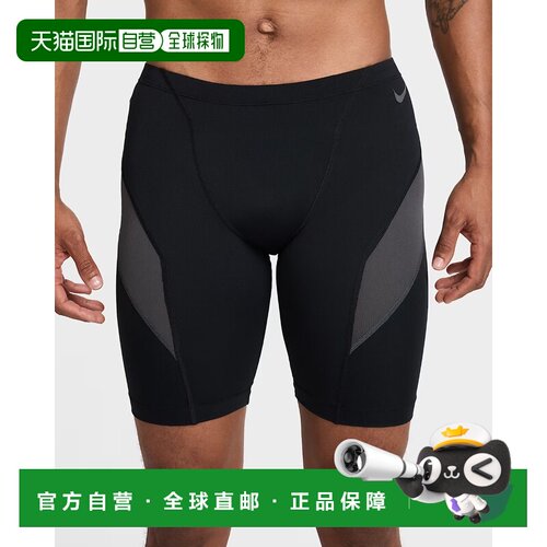 自营Men's Nike HydraStrong Jammer SwimSuit Black Gray Colorb